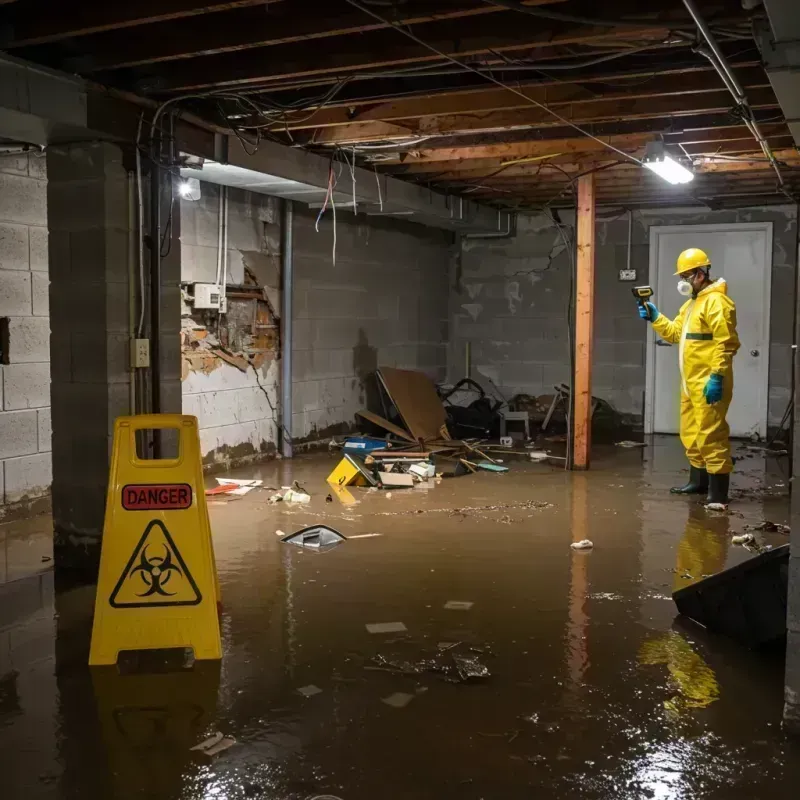 Flooded Basement Electrical Hazard in North Catasauqua, PA Property